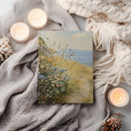 Notizbuch „Küstenwildblumen“ (gebunden) – Notizbuch „Wiesenlandschaft am Meer“, Naturlandschaft, botanisches Geschenk