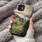Coastal Sheep Meadow Magnetic Case | iPhone Compatible | Irish Harbor Village Scenic Cover