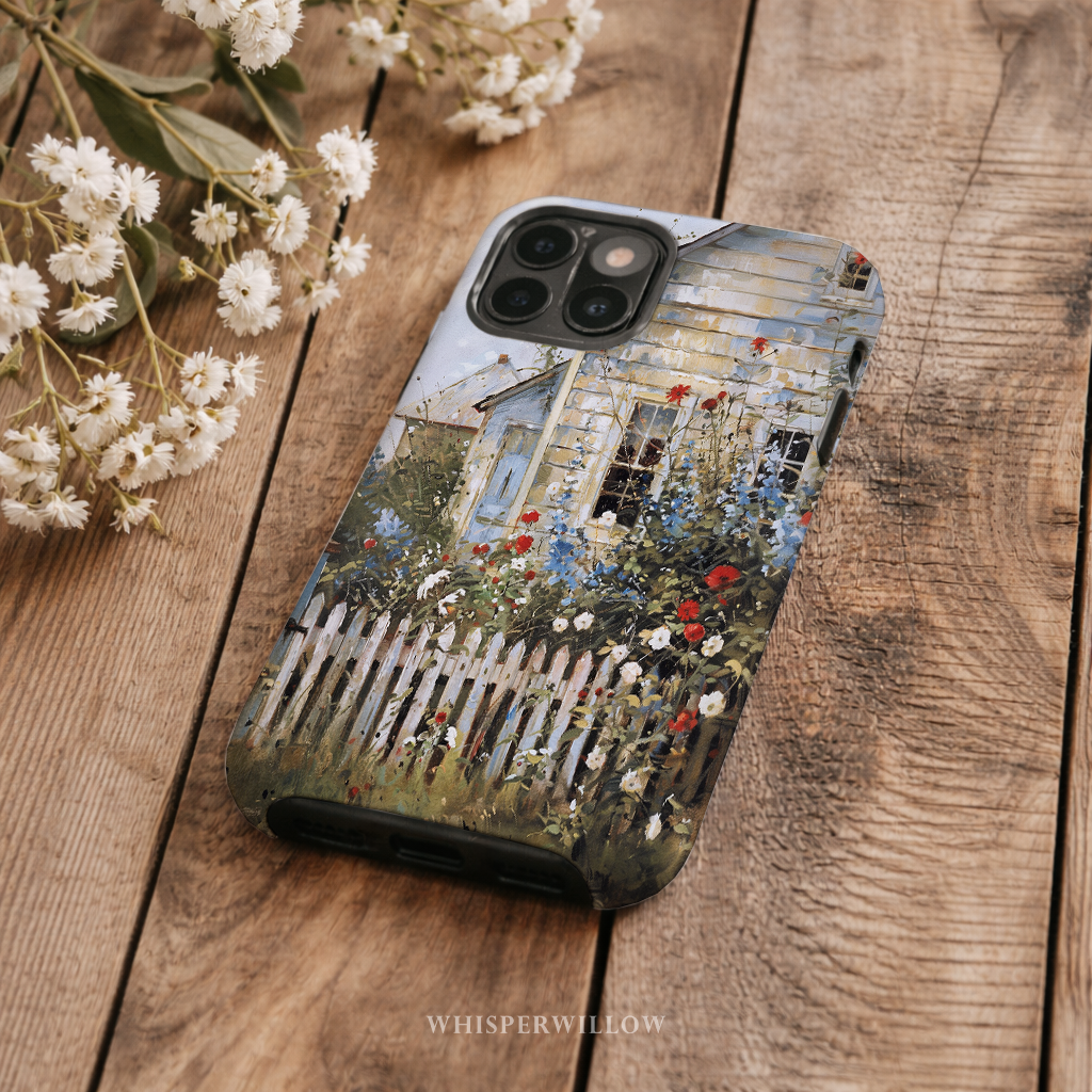 Wildflower Floral Phone Case – Compatible with iPhone Models | Cottage Garden Colorful Artistic Aesthetic Farmhouse Design