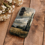 Moody Landscape Phone Case | Compatible with Samsung | Stormy Sky Nature Art Scenic Countryside Aesthetic Neutral Earthy