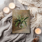 Maiglöckchen-Notizbuch (gebunden) – Vintage-Blumenstrauß, elegantes Notizbuch, wunderschönes Geschenk