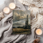 Moody Prairie Hardcover Journal - Stormy Countryside, Beautiful Landscape Notebook Gift