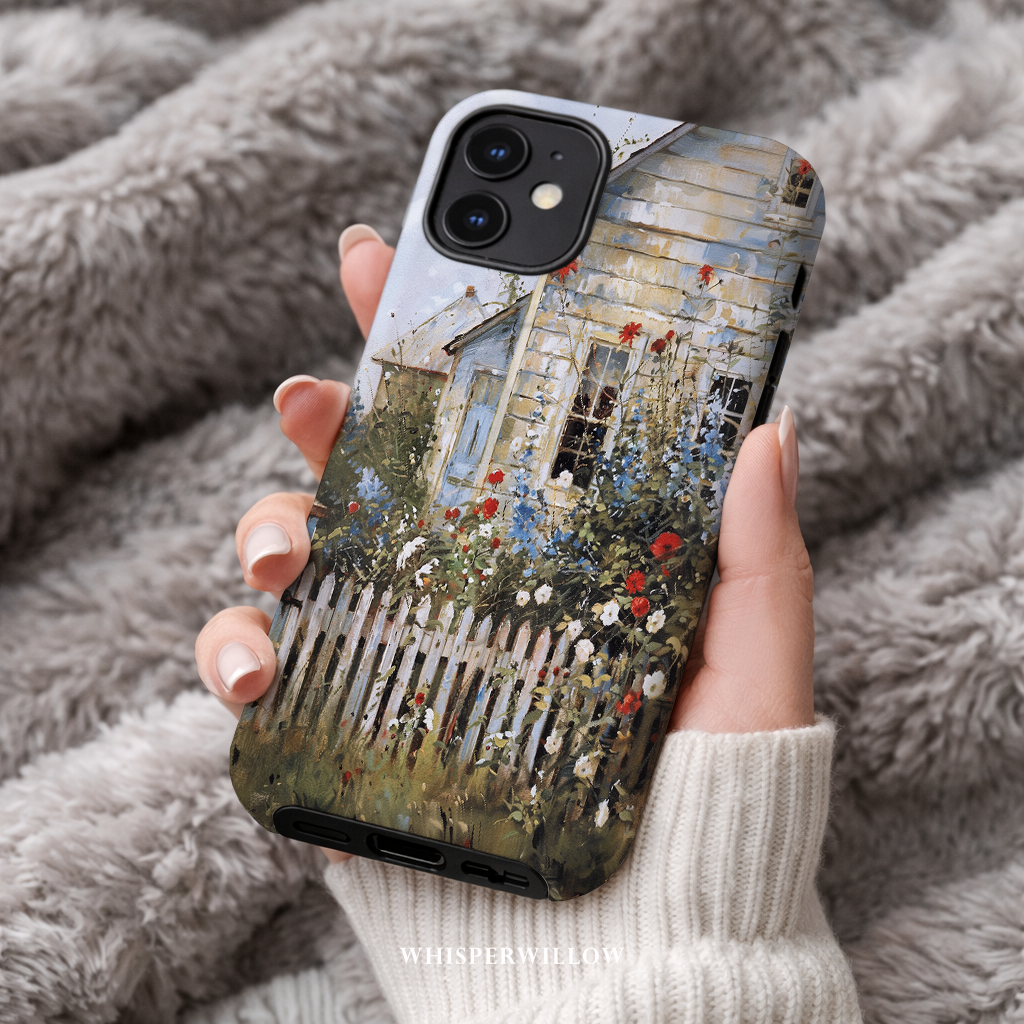 Wildflower Cottage Floral Phone Case | Compatible with iPhone MagSafe | Rustic Garden Farmhouse Art