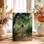 Whimsical Forest Swing Hardcover Journal - Girl Sunlit Woodland Nature Writer Notebook Gift