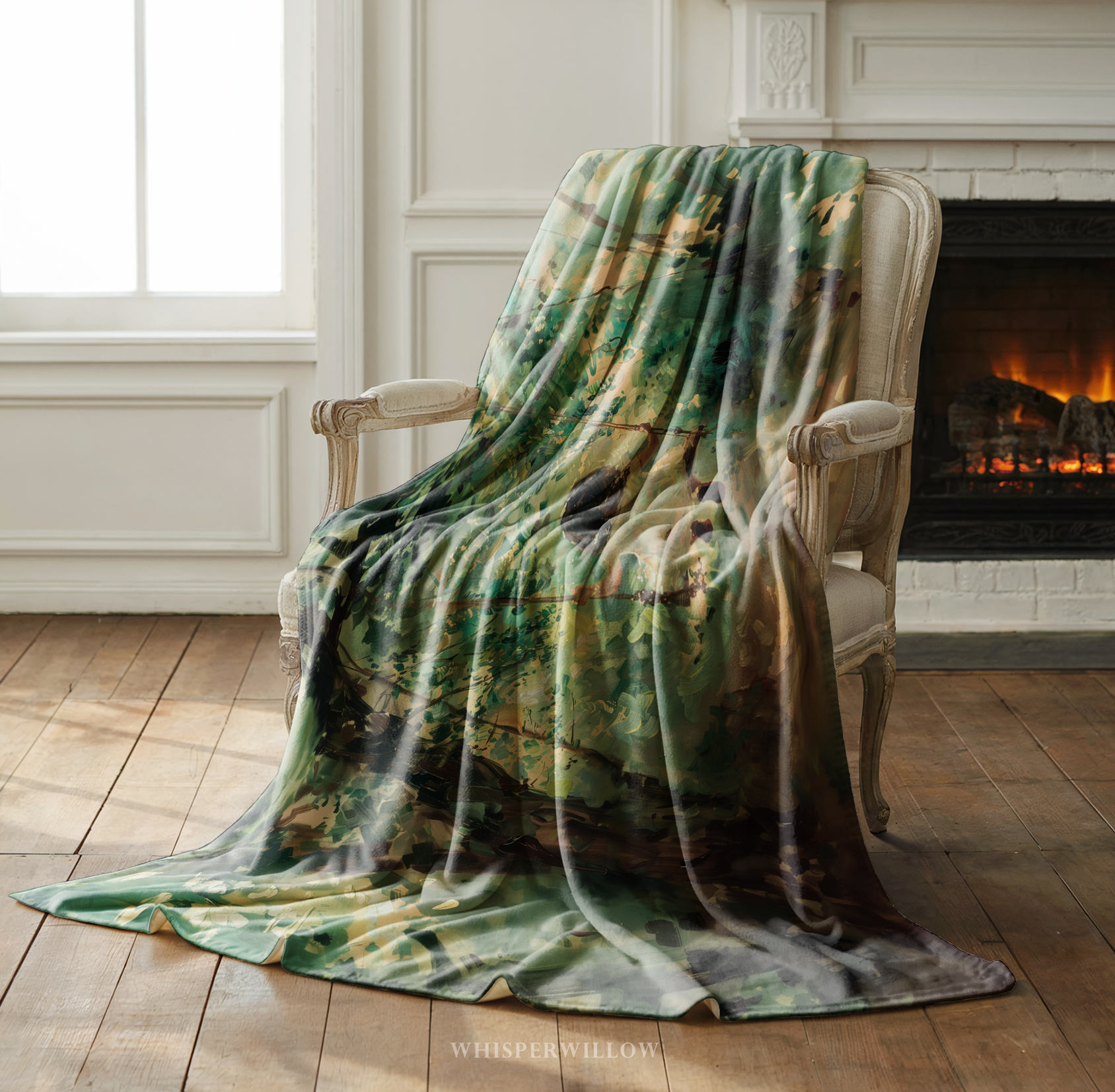 Enchanted Forest Throw Blanket - Swinging Child Whimsical Woodland Gift