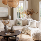 Coussin décoratif blanc gardénia | Motif floral élégant | Coussin décoratif minimaliste à motif botanique