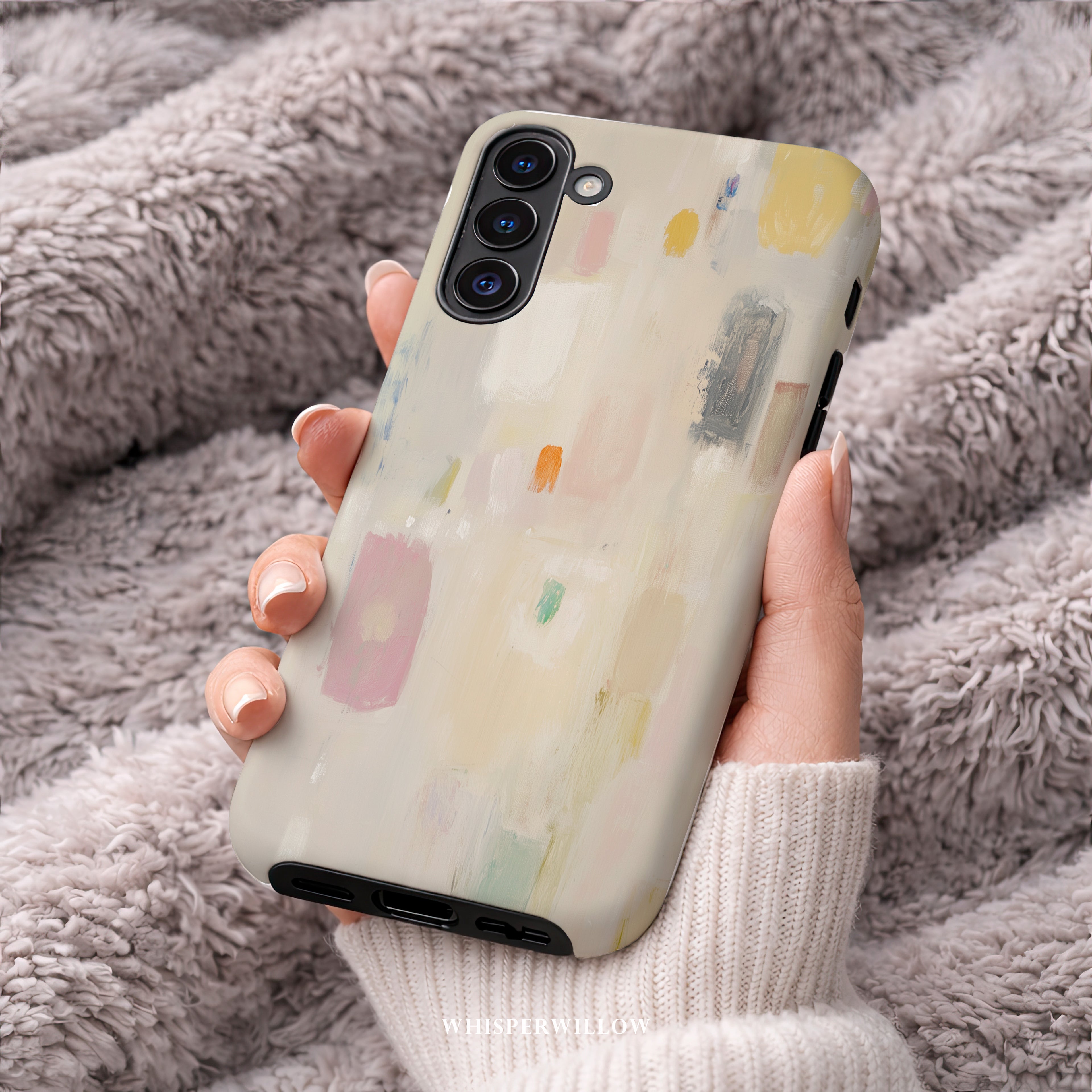 Abstract Pastel Art Phone Case | Samsung Compatible | Colorful Minimal Design Cover
