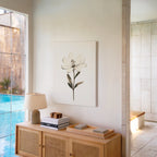 Magnolien-Leinwandbild | Vintage-Illustration mit weißen Blumen | Schlichte, elegante und klassische Dekoration