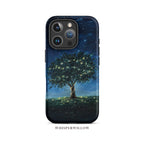 Mystical Tree Art Phone Case | Compatible with iPhone | Aesthetic Night Sky Glowing Fireflies Dreamy Stars Fantasy Nature Gift by WhisperWillow Studios