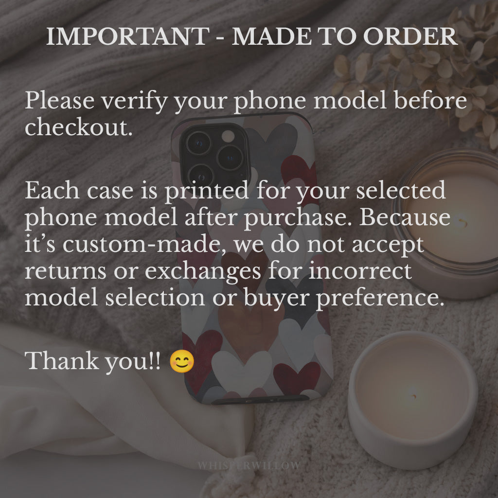 Heart Pattern Phone Case Compatible with Samsung Galaxy | Cute Aesthetic Pink Red Romantic Valentine Modern Love Art Cover