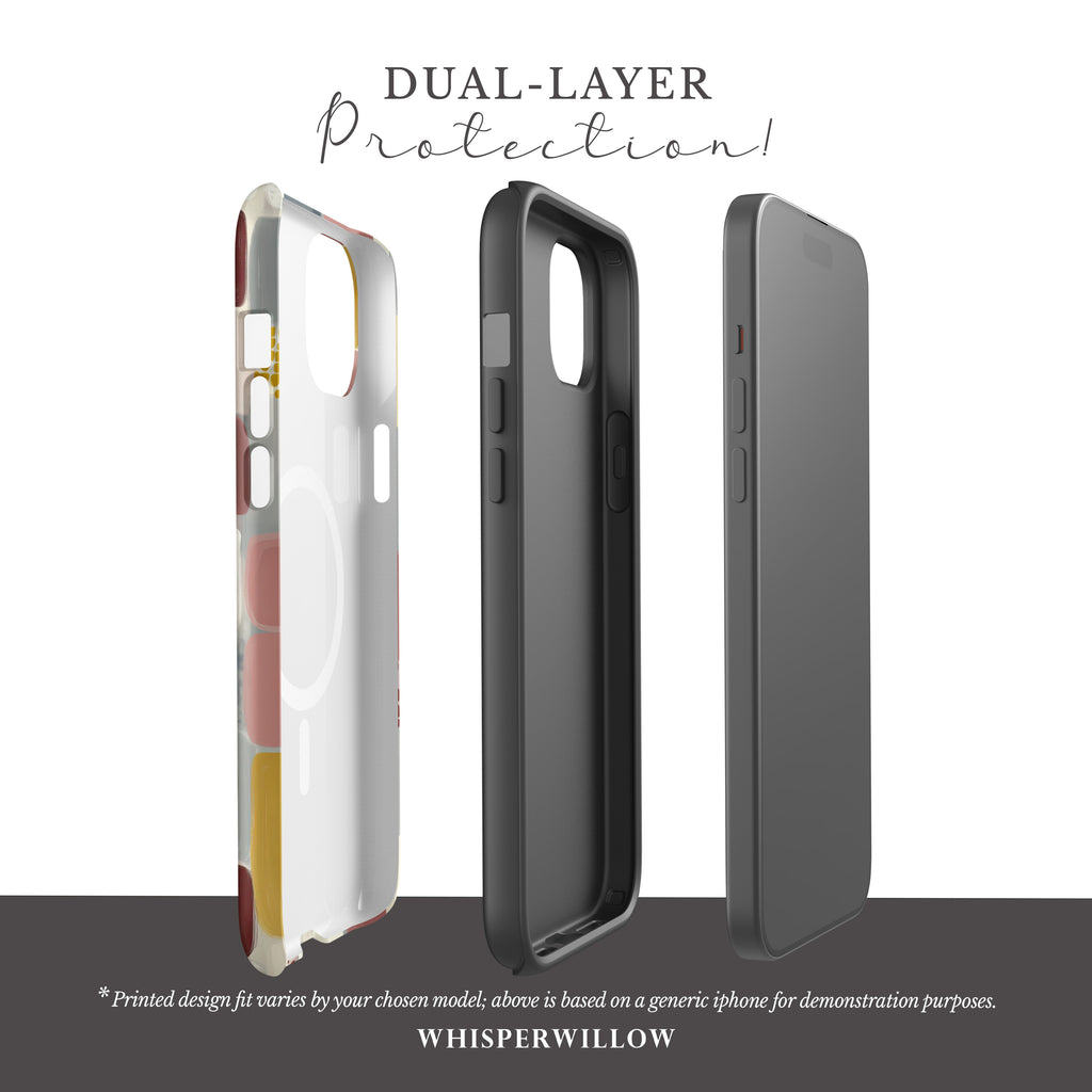 Abstract Color Block Phone Case | Compatible with MagSafe Charging | Cute Aesthetic Artistic Colorful Modern Neutral Gift