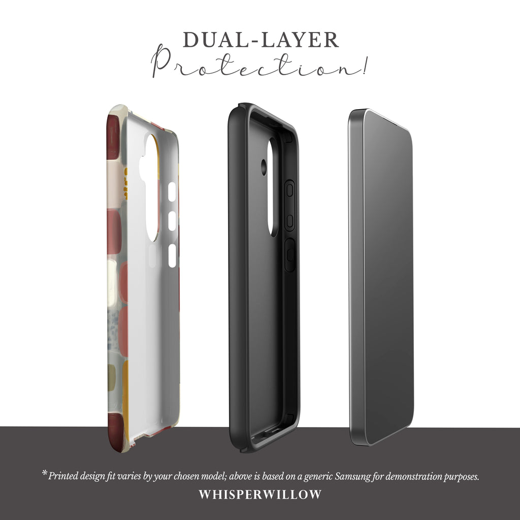 Colorful Geometric Phone Case | Compatible with Samsung | Abstract Cute Artistic Modern Neutral Gift