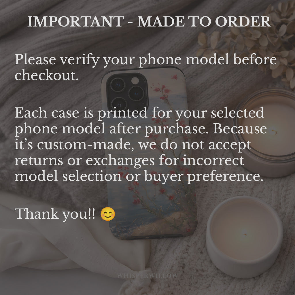 Coastal Wildflower Phone Case | Floral Aesthetic Art | Compatible with Samsung – Nature Lake Pastel Spring Summer Gift