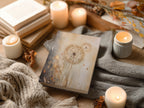 Moody Dandelion Hardcover-Notizbuch – Mattes Notizbuch mit botanischen Motiven, Blumenmotiven, Kunsttagebuch, florales Geschenk