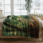 Enchanted Forest Throw Blanket - Swinging Child Whimsical Woodland Gift