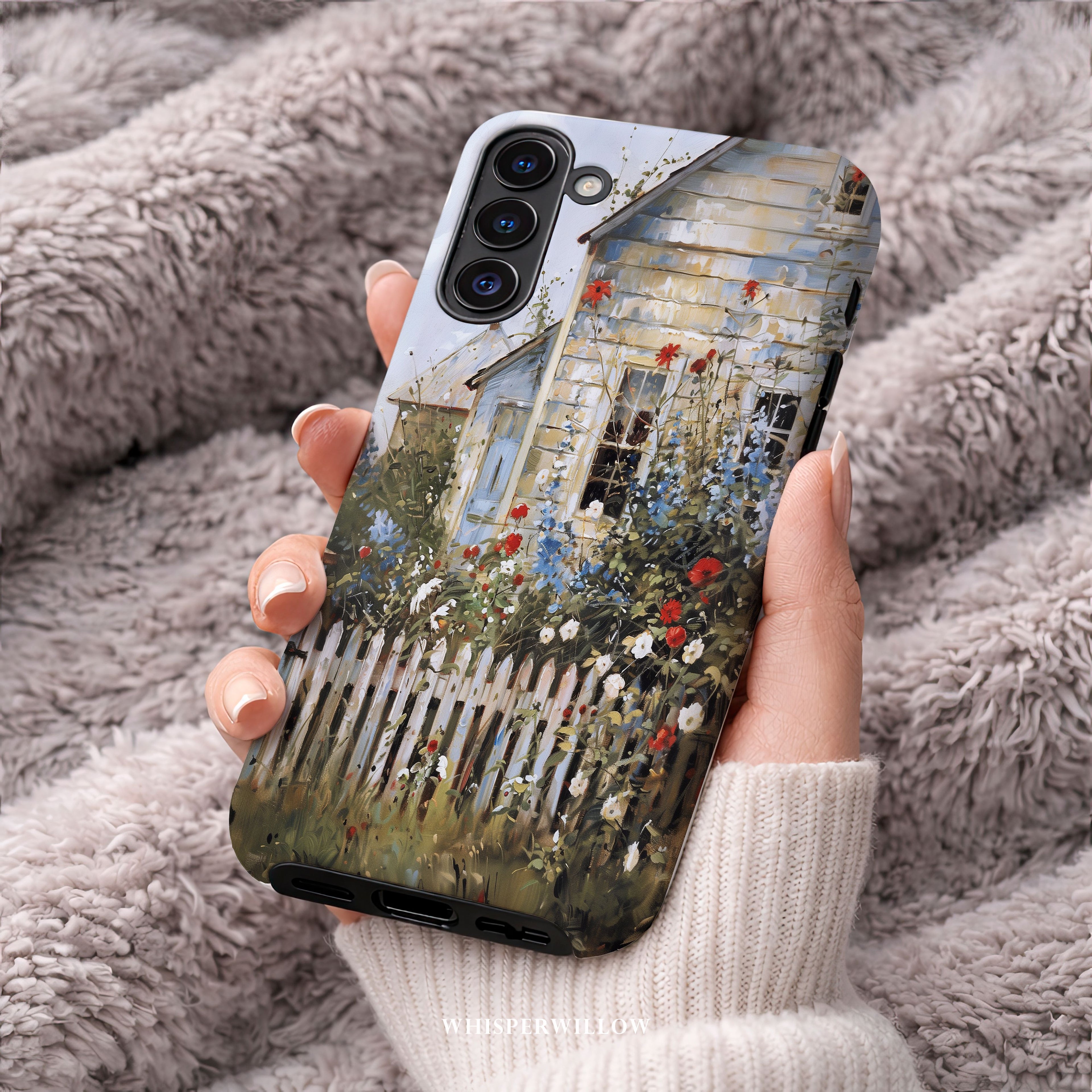 Wildflower Cottage Phone Case | Compatible with Samsung | Rustic Floral Farmhouse Colorful Artistic