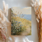 Notizbuch „Küstenwildblumen“ (gebunden) – Notizbuch „Wiesenlandschaft am Meer“, Naturlandschaft, botanisches Geschenk