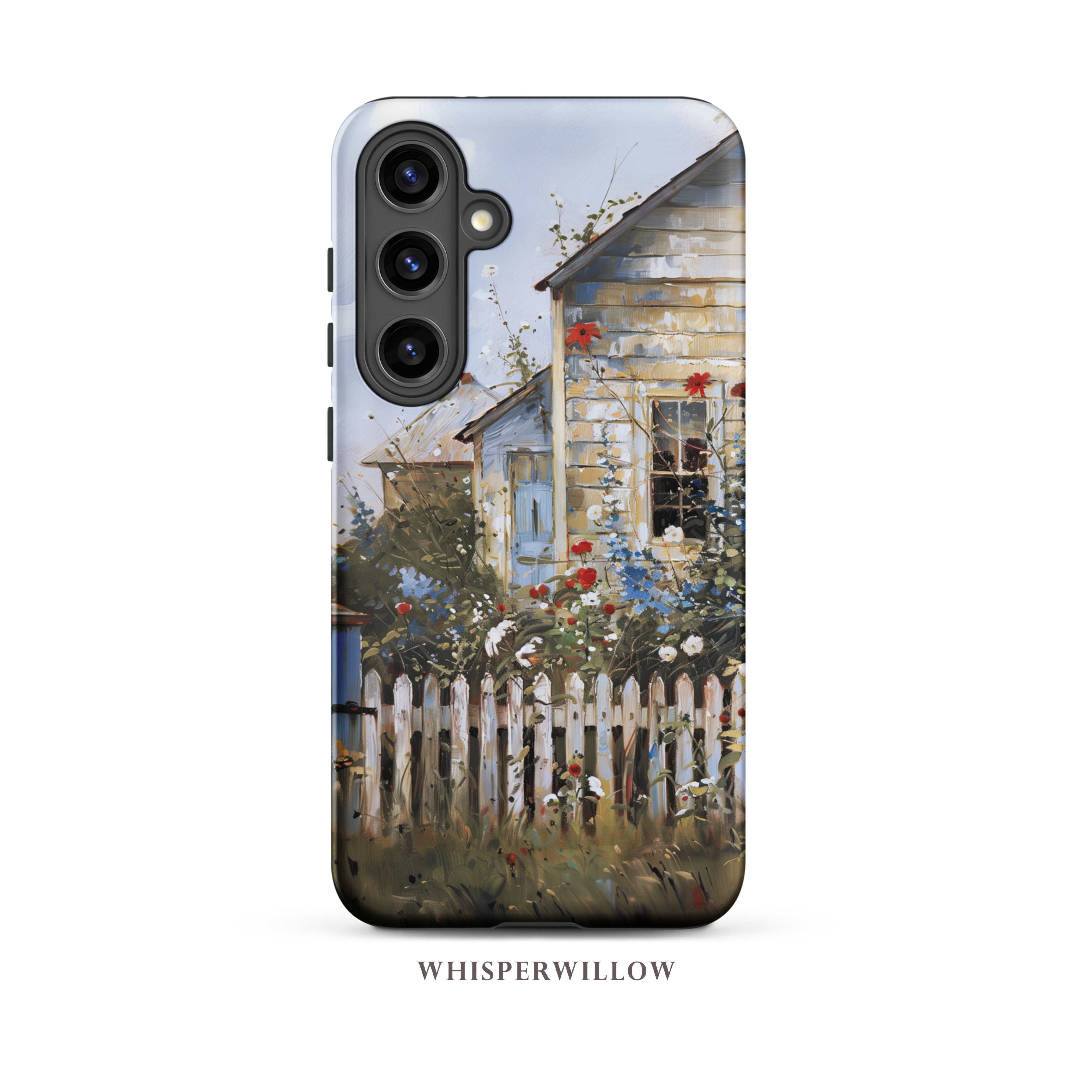 Wildflower Cottage Phone Case | Compatible with Samsung | Rustic Floral Farmhouse Colorful Artistic Gift y WhisperWillow Studios