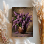 Flieder-Stillleben-Notizbuch (Hardcover) – Lila Blumenstrauß, Vintage-Notizbuch im Landhausstil, elegantes Geschenk