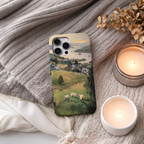 Coastal Sheep Meadow Phone Case | iPhone Compatible | Irish Harbor Village Scenic Cover