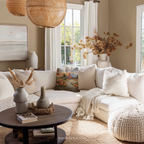 Autumn Pumpkin Farm Throw Pillow and Case - Red Barn Fall Harvest Landscape Country Decor Gift