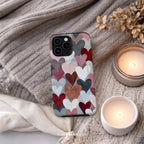 Cute Heart Pattern Phone Case | Romantic Valentine Design | Magnetic Charging Compatible with iPhone