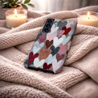 Heart Pattern Phone Case Compatible with Samsung Galaxy | Cute Aesthetic Pink Red Romantic Valentine Modern Love Art Cover