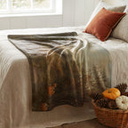 Autumn Pumpkin Path Throw Blanket - Fall Countryside Rustic Gift