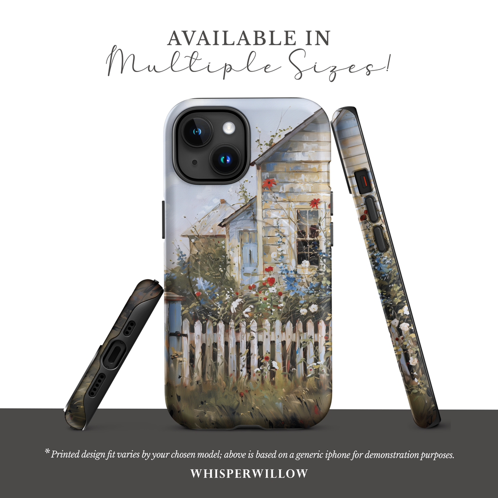 Wildflower Cottage Floral Phone Case | Compatible with iPhone MagSafe | Rustic Garden Farmhouse Art