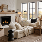 Neutral Pastel Abstract Throw Pillow and Case - Modern Minimalist Color Block Decorative Cushion Gift