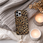 Leopard Print Dual Layer Phone Case | iPhone Compatible | Matte Protective Cover