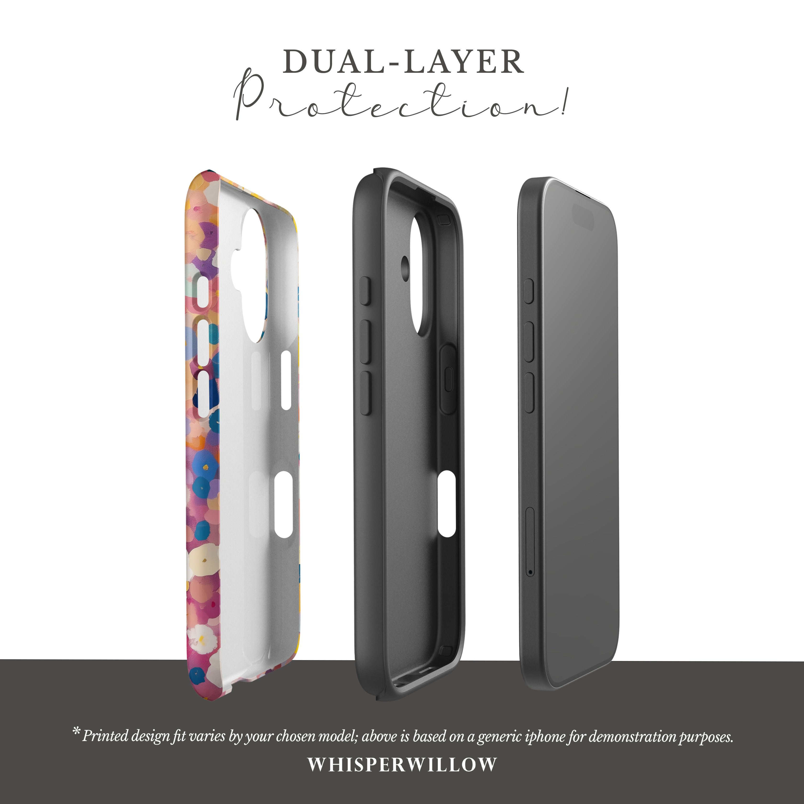 Colorful Floral Confetti Phone Case | Compatible with Samsung | Abstract Garden Pattern Cover