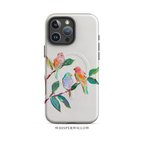 Colorful Bird Art Phone Case | Compatible with iPhone & MagSafe | Cute Aesthetic Nature Design | Songbird Lover Gift by WhisperWillow Studios