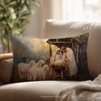 Coussin décoratif Crèche - Coussin de Noël Sainte Famille