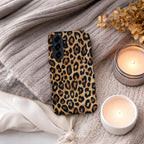 Leopard Print Dual Layer Phone Case | Compatible with Samsung | Matte Protective Cover