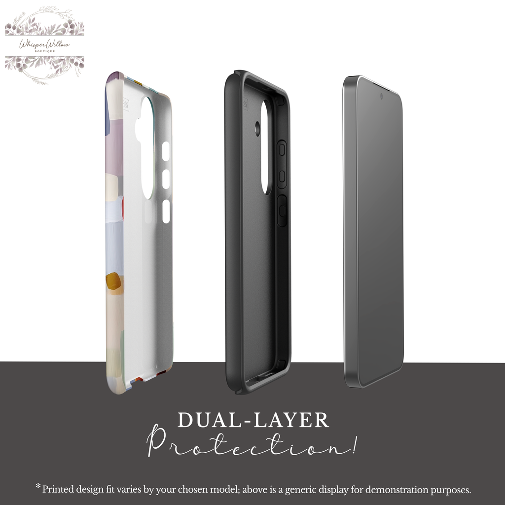 Pastel Color Block Phone Case | Compatible with iPhone | Abstract Aesthetic Geometric Art Cover
