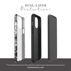 Romantic Heart Pattern Phone Case | Compatible with iPhone | Pink Red Black Grey Love Cover