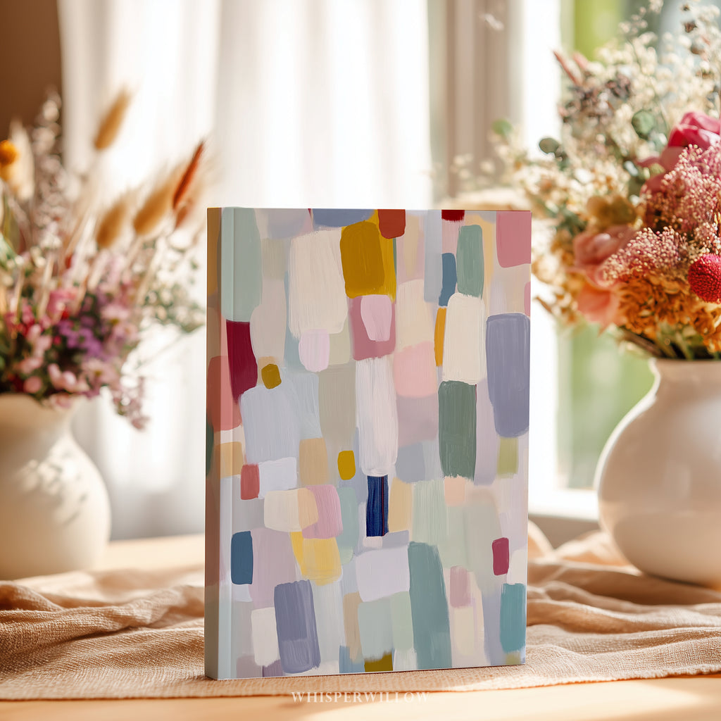 Carnet à couverture rigide à blocs de couleur abstraits | Design minimaliste moderne | Cadeau idéal