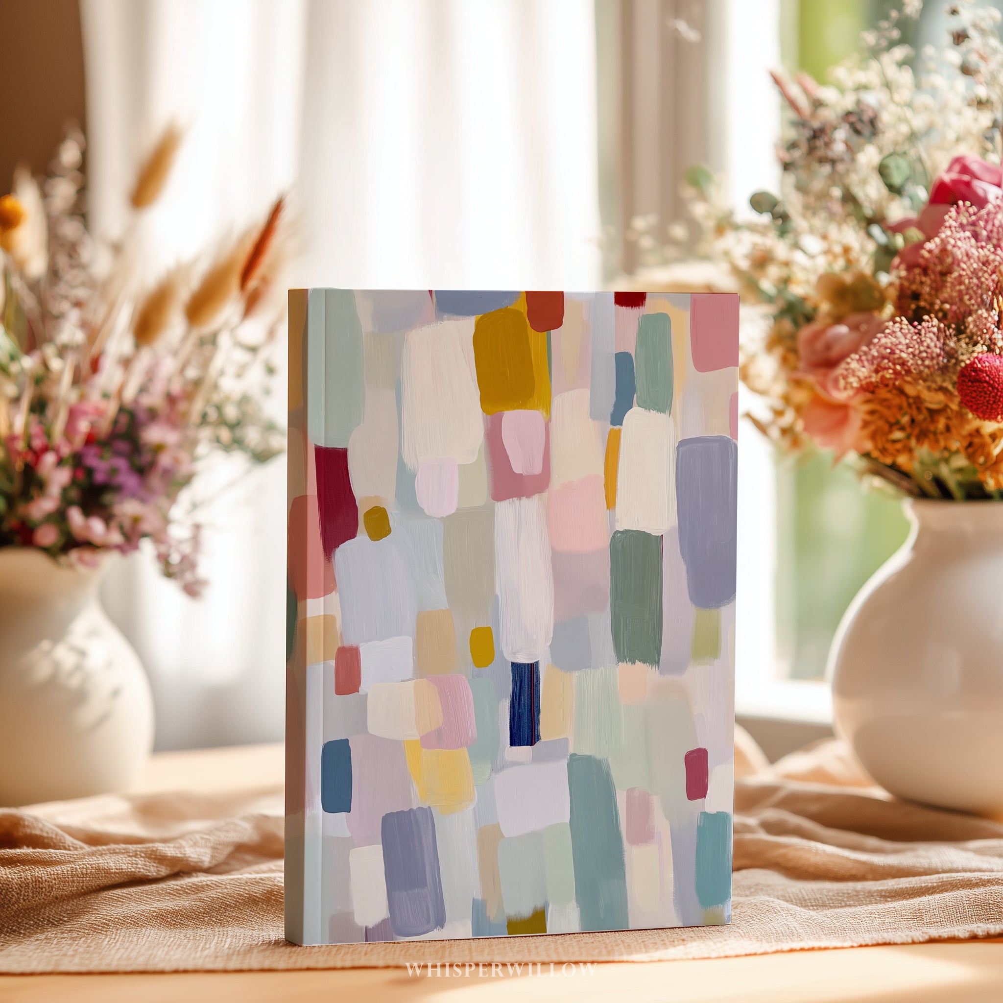 Carnet à couverture rigide à blocs de couleur abstraits | Design minimaliste moderne | Cadeau idéal