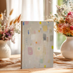 Abstract Neutral Block Hardcover Journal - Modern Minimal Art, Pastel Patterns Notebook Gift