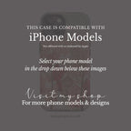 Romantic Winter Village Aesthetic Phone Case – Compatible with iPhone Models | Snowy Pink Heart Art