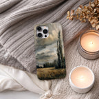 Moody Landscape Artistic Phone Case | Compatible with iPhone Models | Storm Sky Nature Scenic Neutral Rustic