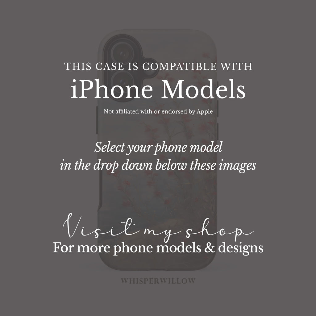Coastal Floral Phone Case Compatible with iPhone | Aesthetic Wildflower Lake Art | Cute Nature Spring Gift