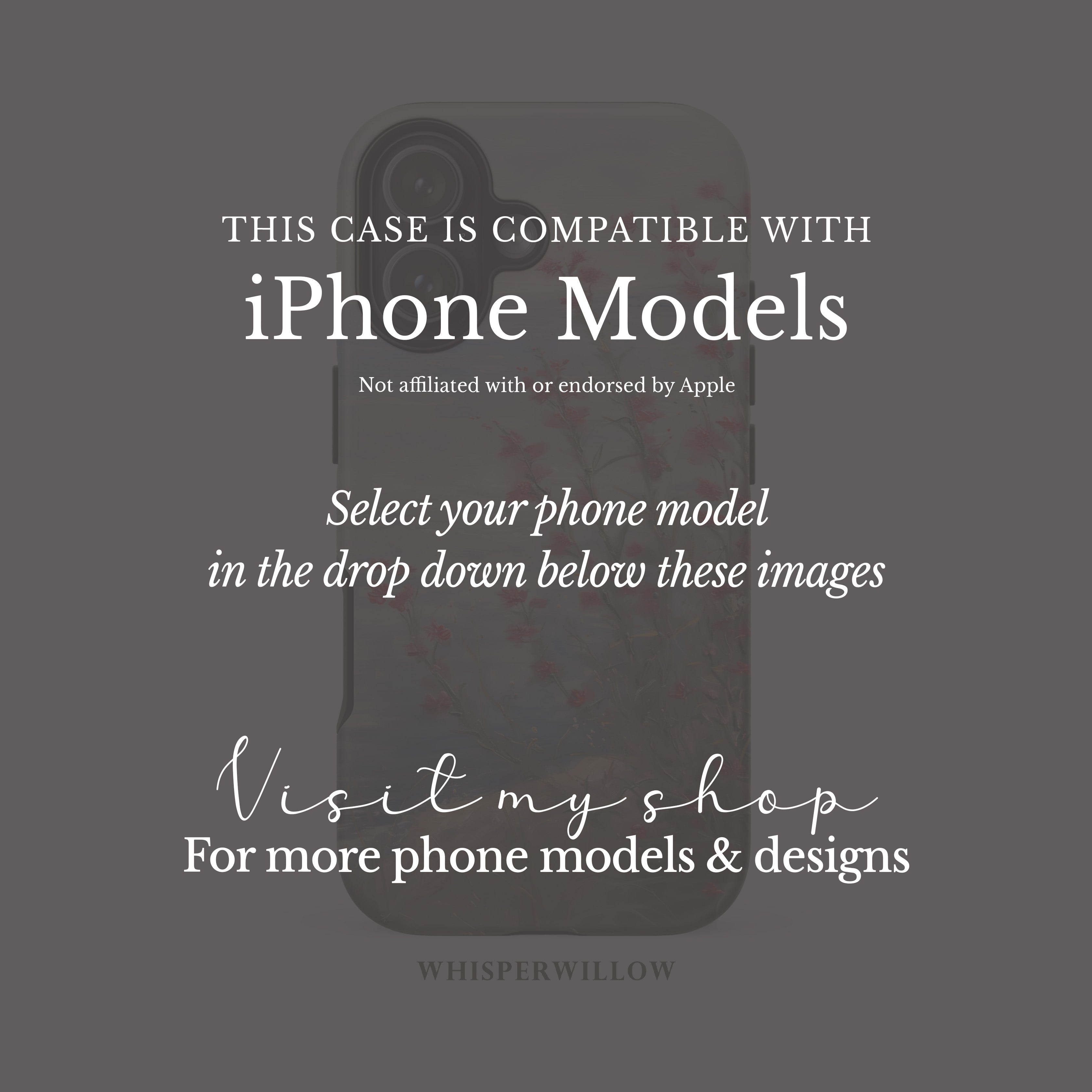 Coastal Floral Phone Case Compatible with iPhone | Aesthetic Wildflower Lake Art | Cute Nature Spring Gift
