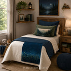 Firefly Meadow Throw Blanket - Starry Night Sky Summer Grass Gift