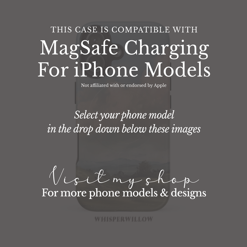 Pastel Sky Landscape Phone Case Compatible with MagSafe Magnetic Charging | Scenic Hills Art | Colorful Aesthetic Case