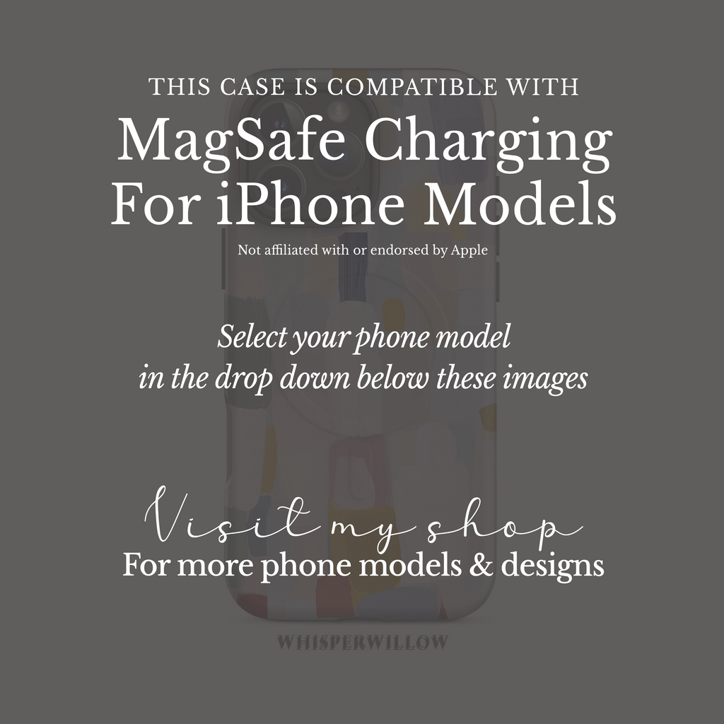 Pastel Color Block Phone Case | Compatible with MagSafe | Aesthetic Abstract Art | Minimalist Modern Cover