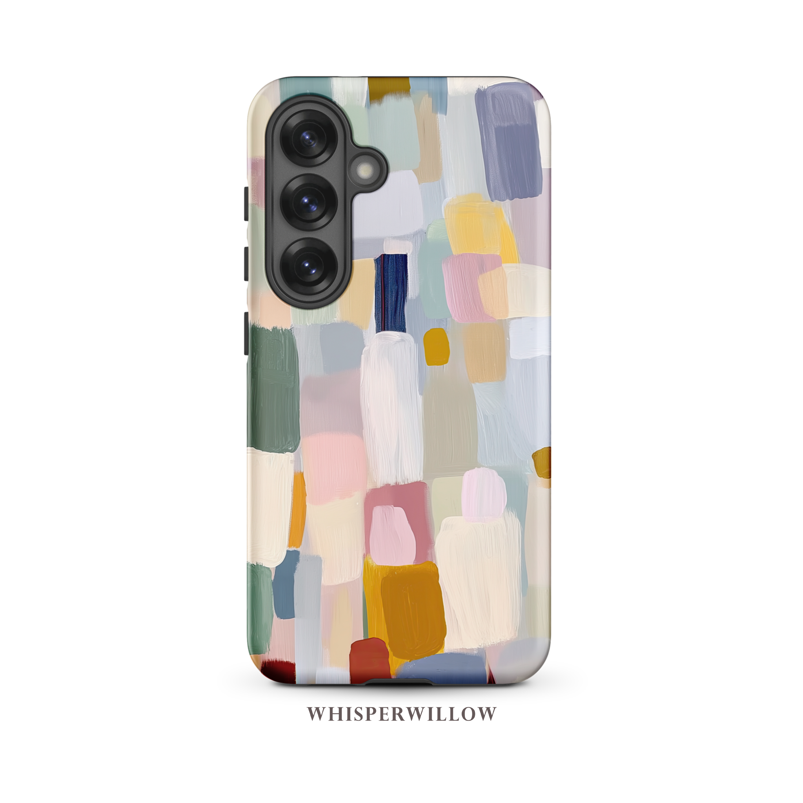 Pastel Color Block Phone Case | Compatible with Samsung | Aesthetic Geometric Art | Modern Minimalist Abstract Colorful Design Cover Gift by WhisperWillow Studios