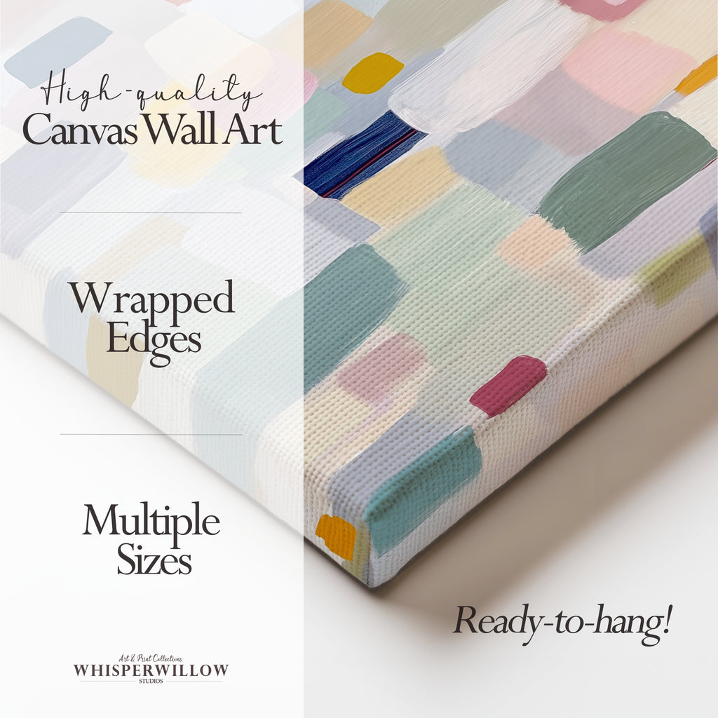 Abstrakte Leinwandbilder mit Pastellblöcken – Modernes, minimalistisches und zeitgenössisches Design