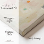 Abstrakte Pastell-Leinwandbilder | Beige-neutrale Farbblockmuster | Moderne minimalistische Wohndekoration